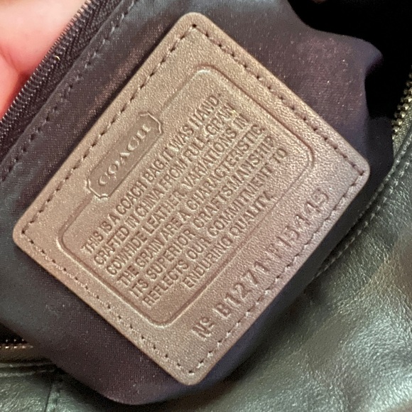 Vintage Y2K Coach Ashley Two Way Bronze Metallic Leather Carryall Handbag - Picture 8 of 10